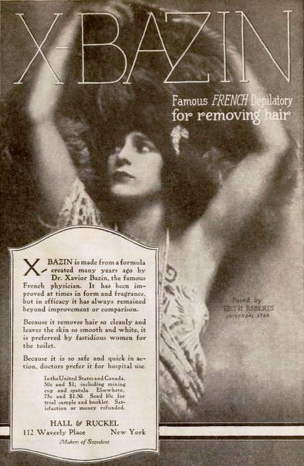 old 1920s advert about hair removal