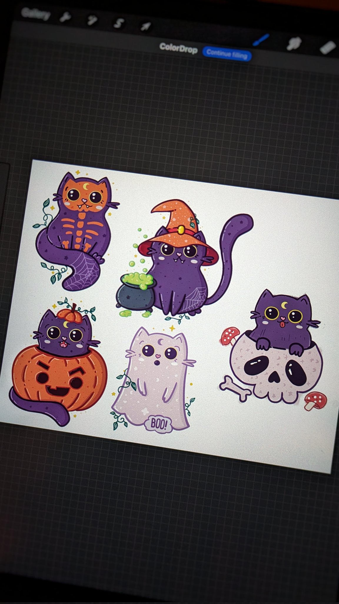 Halloween Cat Stickers